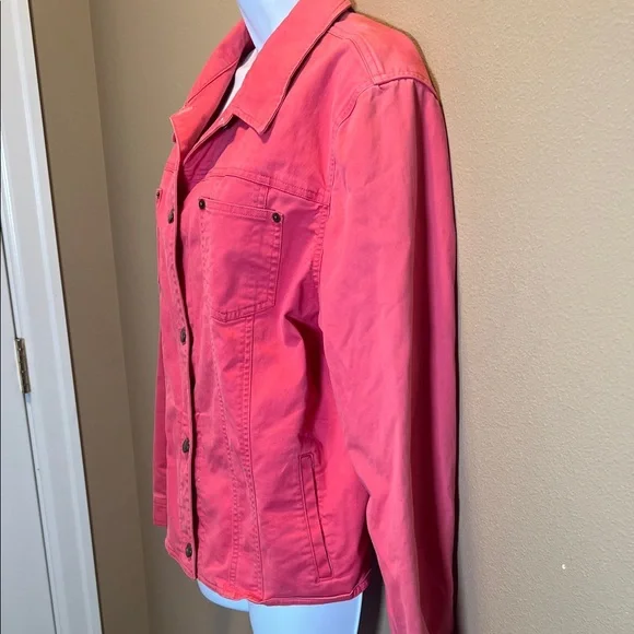 Jones New York Women’s Vibrant Pink Jacket Size XL - Picture 3 of 15